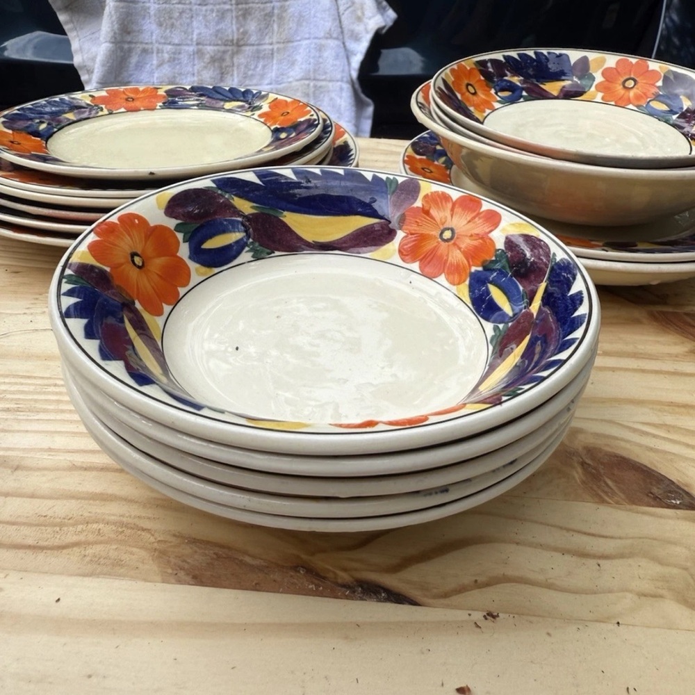 Titianware, Multicolor Floral Band Pattern: Brocade by Adams China 20 Piece Set